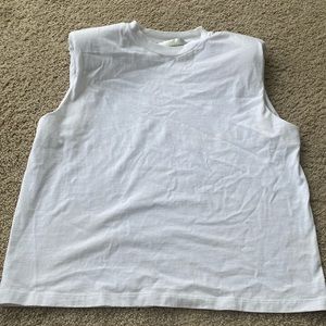 white Les Coyotes de Paris (now Rohan) strong shoulder t-shirt